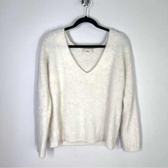 Sezane Sz S Denisa Baby Alpaca  Sweater Ecru Cream - Picture 3 of 11